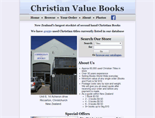 Tablet Screenshot of christianvaluebooks.co.nz